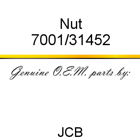 Nut 7001/31452