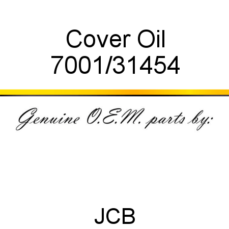 Cover, Oil 7001/31454