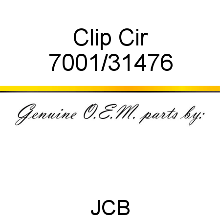 Clip, Cir 7001/31476