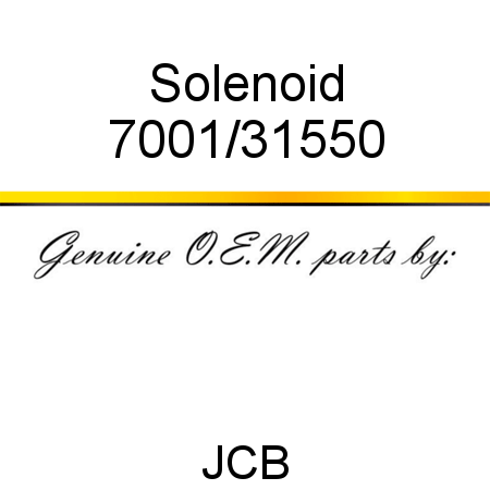 Solenoid 7001/31550