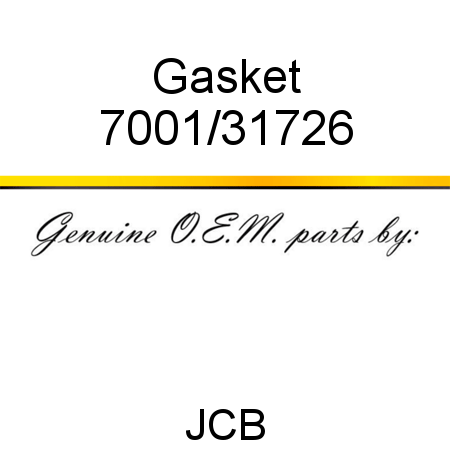 Gasket 7001/31726