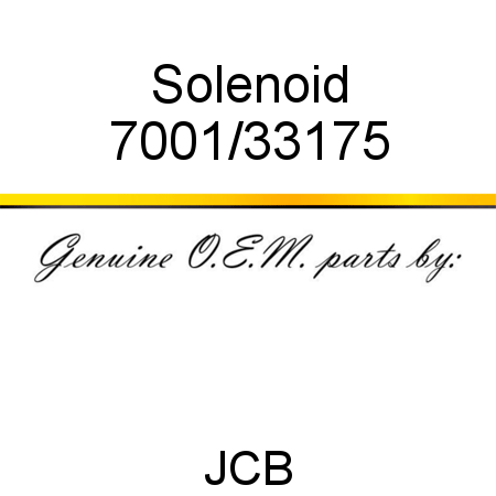 Solenoid 7001/33175
