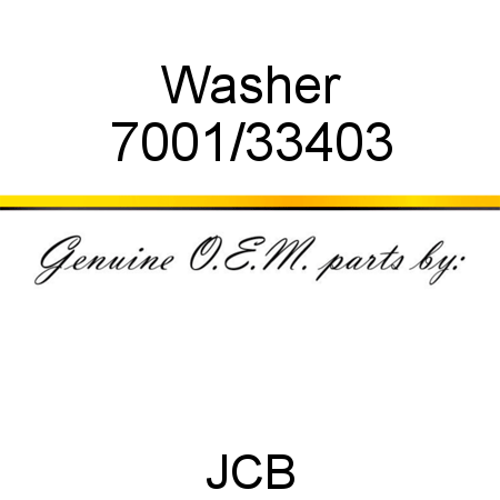 Washer 7001/33403