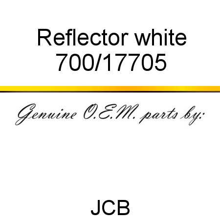 Reflector, white 700/17705