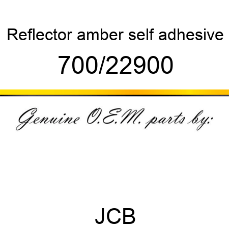 Reflector, amber, self adhesive 700/22900