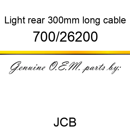 Light, rear, 300mm long cable 700/26200