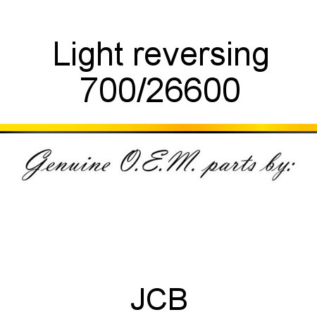 Light, reversing 700/26600