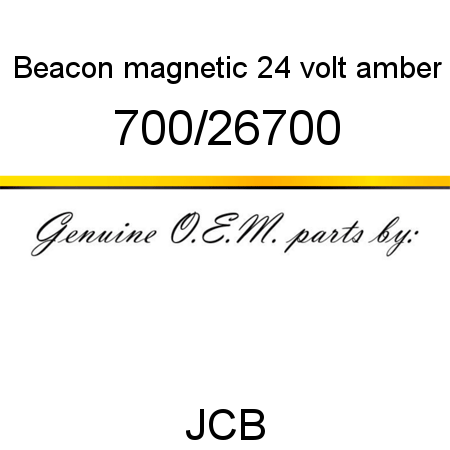 Beacon, magnetic 24 volt, amber 700/26700
