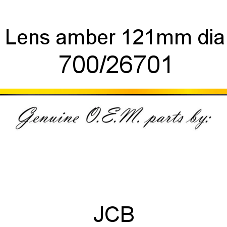 Lens, amber, 121mm dia 700/26701