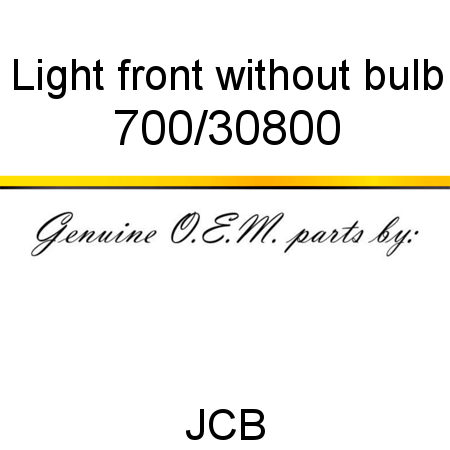 Light, front, without bulb 700/30800