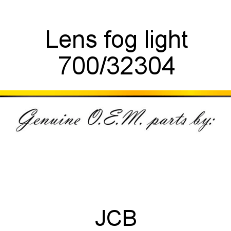 Lens, fog light 700/32304