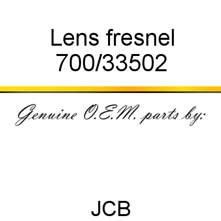 Lens, fresnel 700/33502