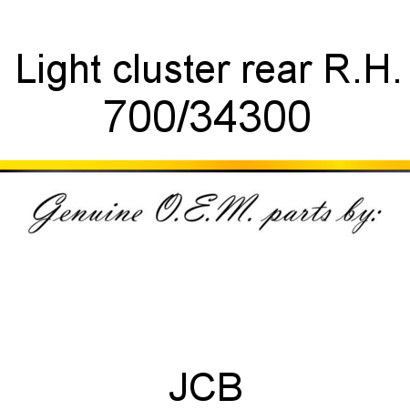 Light, cluster, rear R.H. 700/34300