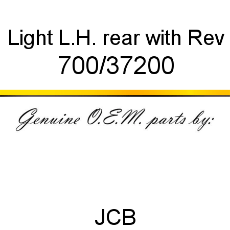 Light, L.H. rear with Rev 700/37200