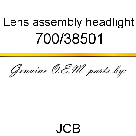 Lens, assembly, headlight 700/38501