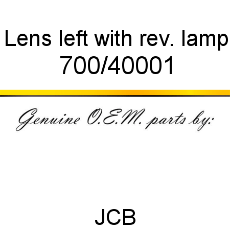 Lens, left, with rev. lamp 700/40001