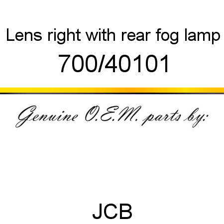 Lens, right, with rear fog lamp 700/40101