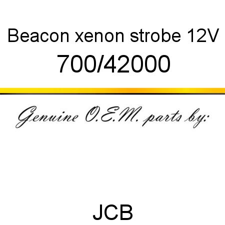 Beacon, xenon strobe, 12V 700/42000