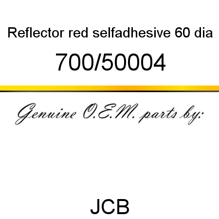Reflector, red selfadhesive, 60 dia 700/50004