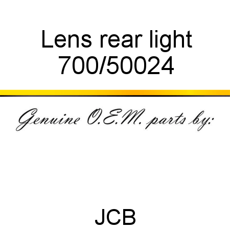 Lens, rear light 700/50024