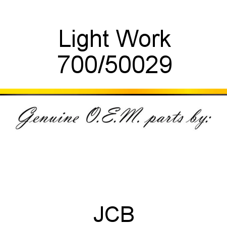 Light, Work 700/50029