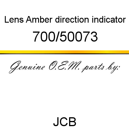 Lens, Amber, direction indicator 700/50073