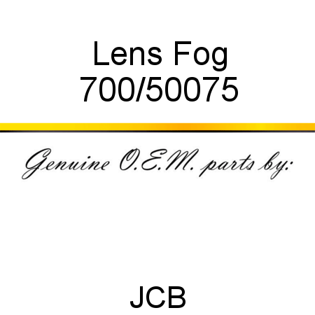 Lens, Fog 700/50075