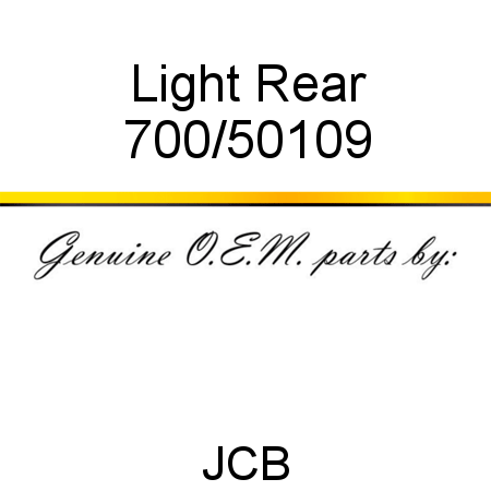 Light, Rear 700/50109