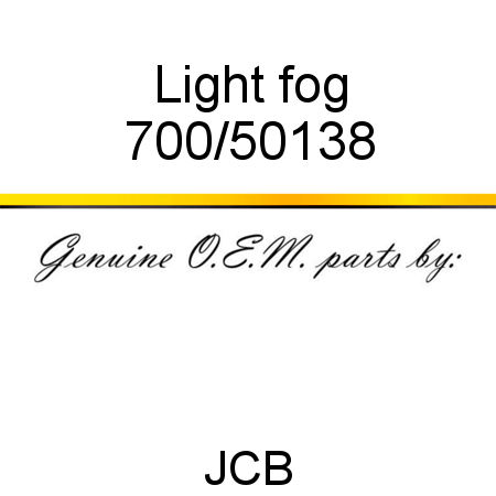 Light, fog 700/50138