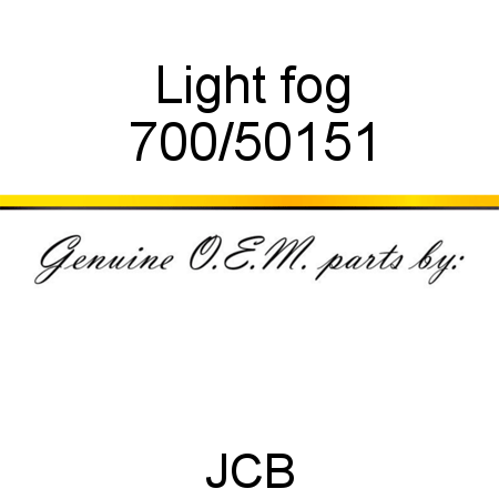Light, fog 700/50151