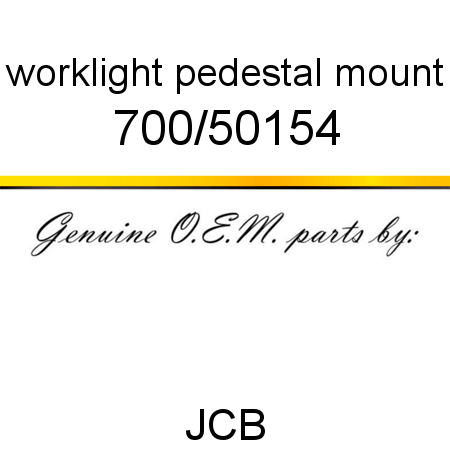 worklight, pedestal mount 700/50154