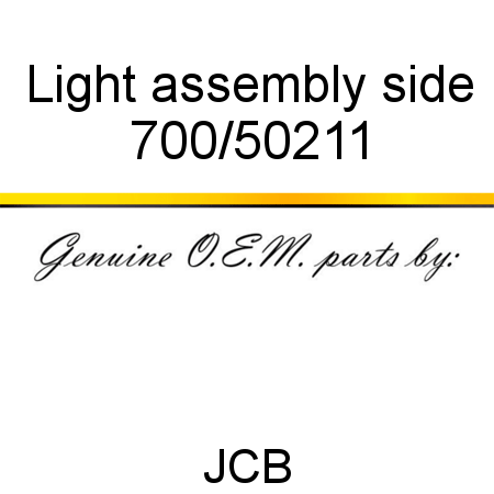 Light, assembly, side 700/50211