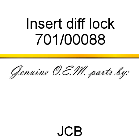 Insert, diff lock 701/00088