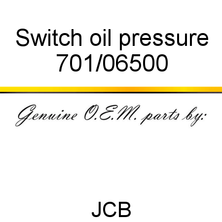Switch, oil pressure 701/06500