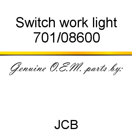 Switch, work light 701/08600