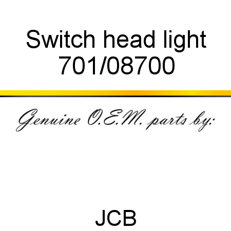 Switch, head light 701/08700