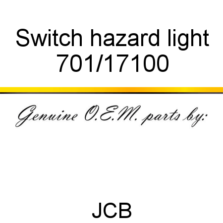 Switch, hazard light 701/17100
