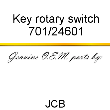 Key, rotary switch 701/24601