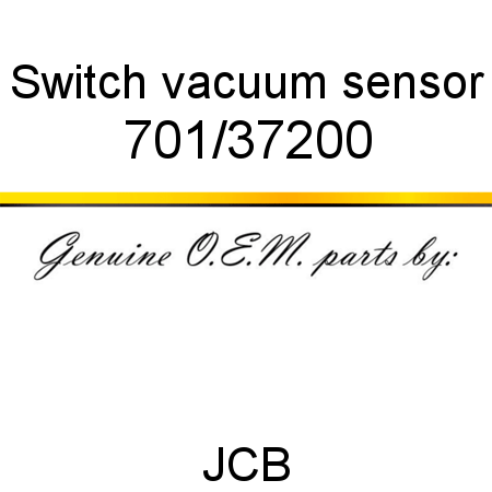 Switch, vacuum sensor 701/37200