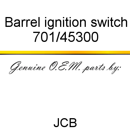 Barrel, ignition switch 701/45300