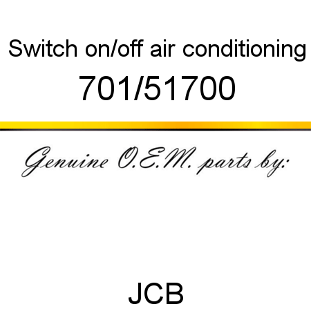 Switch, on/off, air conditioning 701/51700