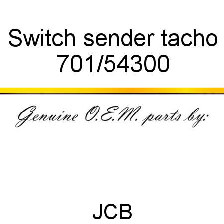 Switch, sender tacho 701/54300