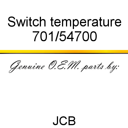 Switch, temperature 701/54700