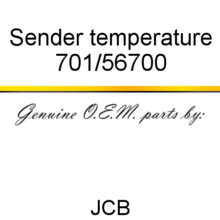 Sender, temperature 701/56700