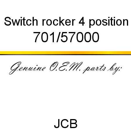 Switch, rocker, 4 position 701/57000