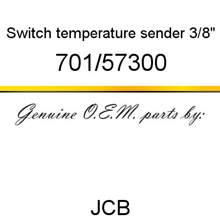 Switch, temperature sender, 3/8