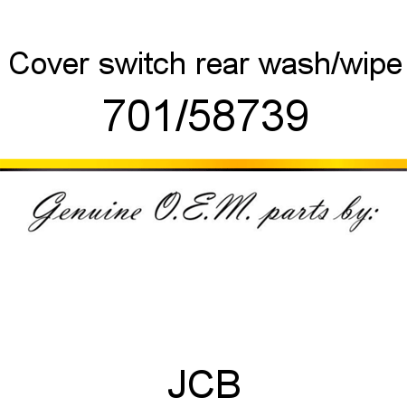 Cover, switch, rear wash/wipe 701/58739