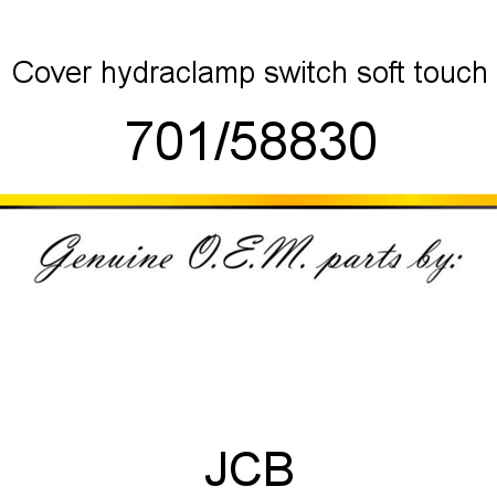 Cover, hydraclamp switch, soft touch 701/58830