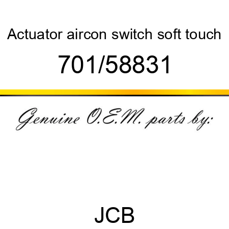 Actuator, aircon switch, soft touch 701/58831