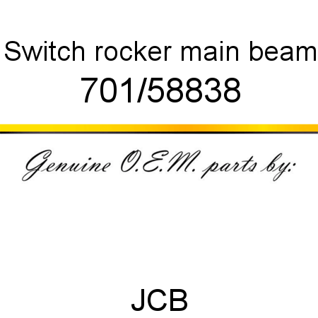 Switch, rocker, main beam 701/58838